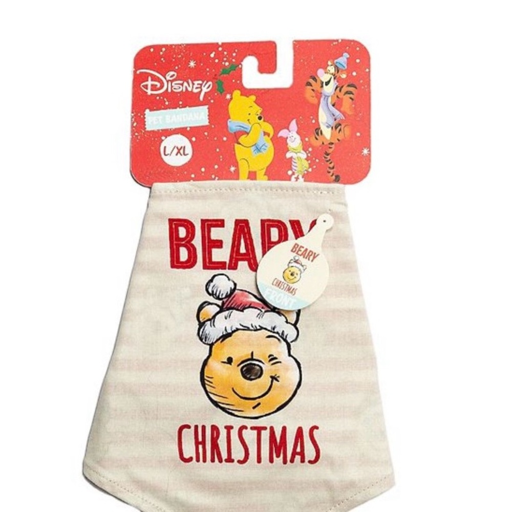 Disney Winnie the Pooh Dog Bandanna. Reversible S/M